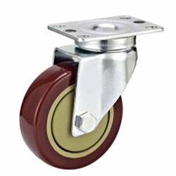 Medium duty swivel PVC caster