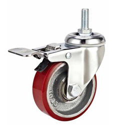 Swivel brake Iron core PU casters