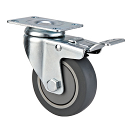 Plate Locking TPR caster wheel