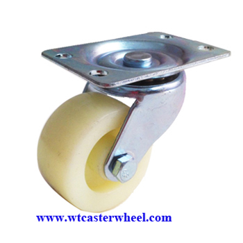 White PP swivel caster